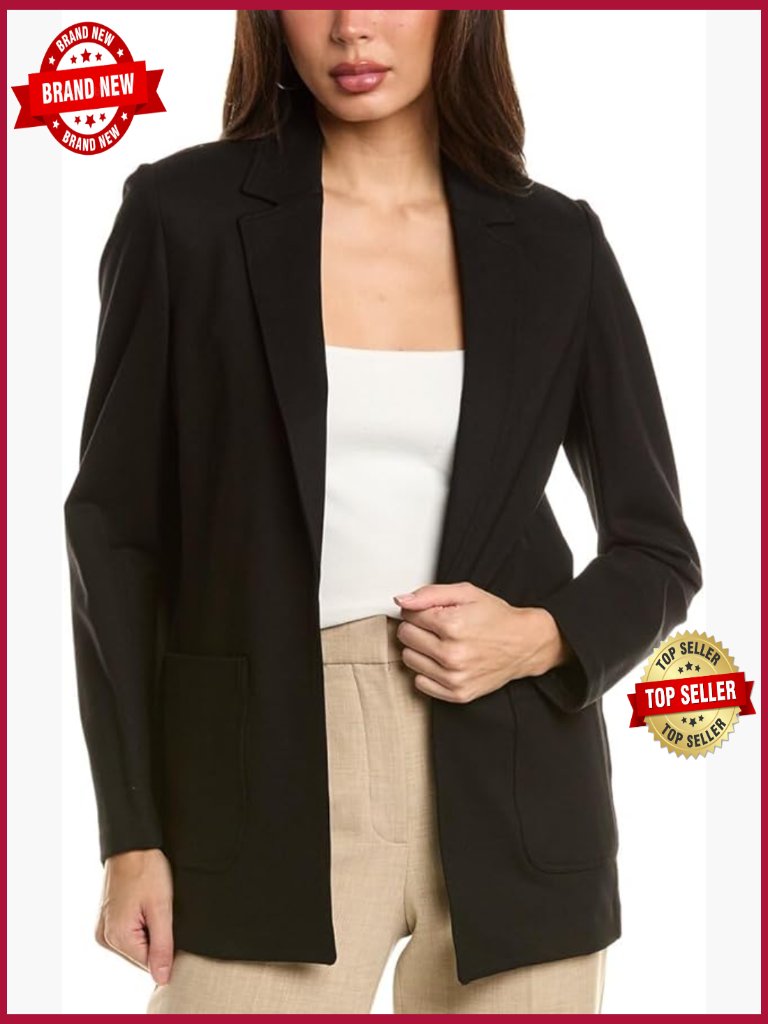 Women's One Button Blazer - Slim Fit, Notch Collar, Long Sleeve, Business Casual